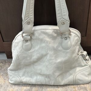 Donald J. Pliner Cream Shoulder Bag